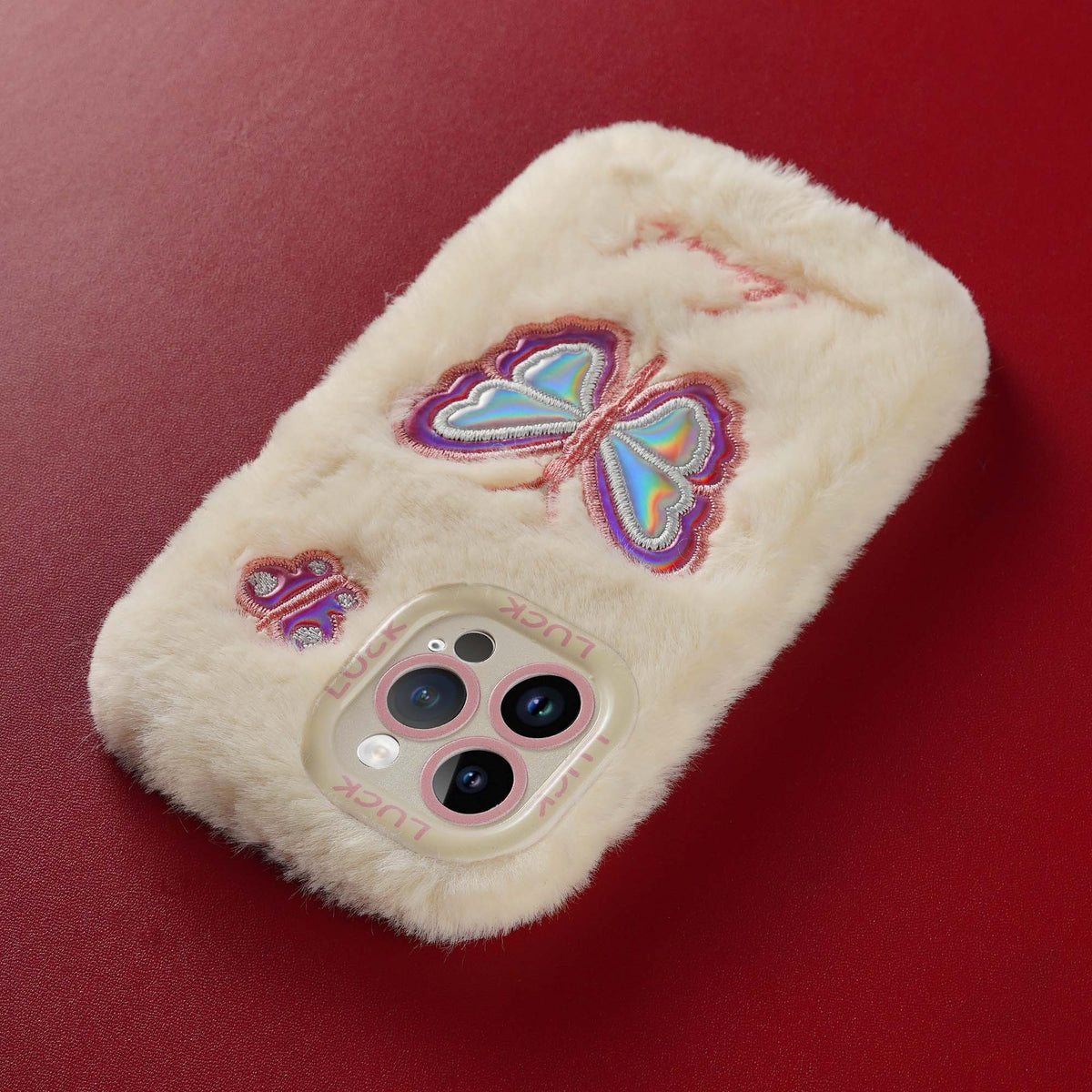 Fluffy Butterfly Back Cover for Apple iPhone 15 Pro Max