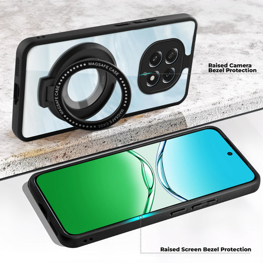 Soft Frame Clear Case Ring Holder Kickstand For Oppo F29 5G