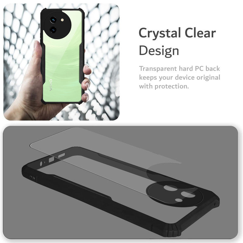 Premium Acrylic Transparent Back Cover for Vivo T3x 5G