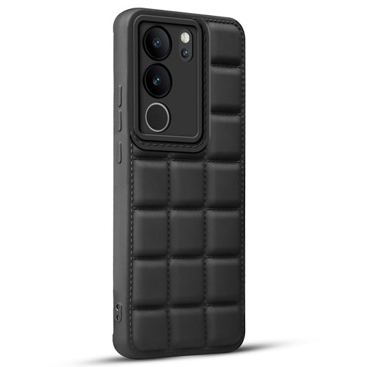 3D Grid Thread Design Silicone Phone Case Cover for Vivo V29 5G