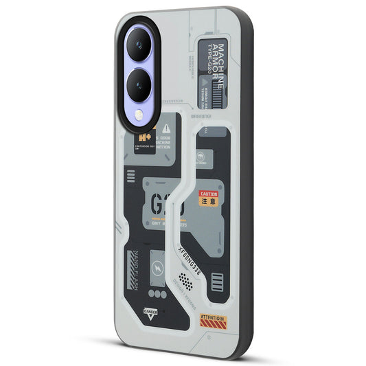 Mechanical Circuit Print Hard Back Cover For Vivo Y17s