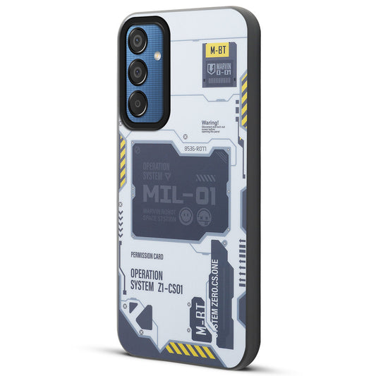 Mechanical Circuit Print Hard Back Cover For Samsung M15 5G