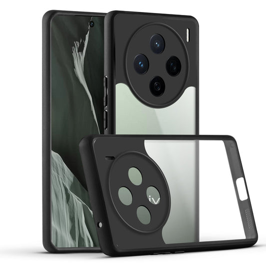 Premium Silicon Soft Framed Case with Clear Back Cover For Vivo X200 5G