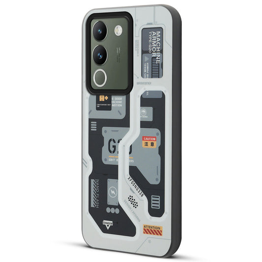 Mechanical Circuit Print Hard Back Cover For Vivo Y200 5G