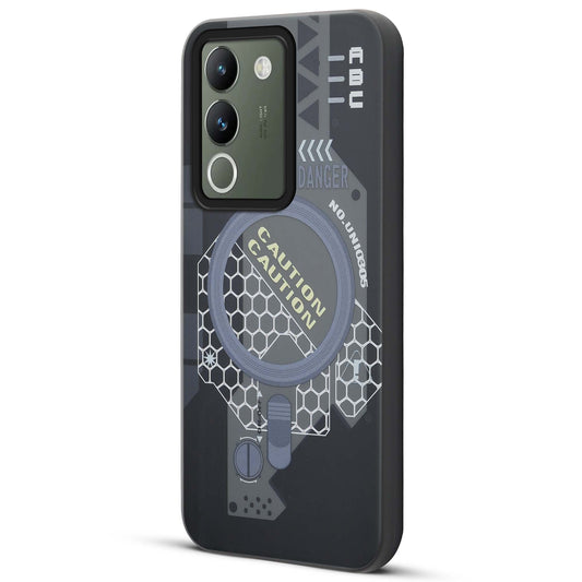 Mechanical Circuit Print Hard Back Cover For Vivo Y200 5G