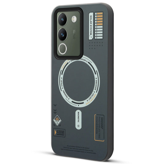 Mechanical Circuit Print Hard Back Cover For Vivo Y200 5G