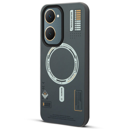 Mechanical Circuit Print Hard Back Cover For Vivo Y18e