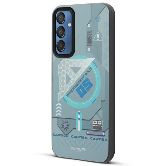 Mechanical Circuit Print Hard Back Cover For Samsung M15 5G