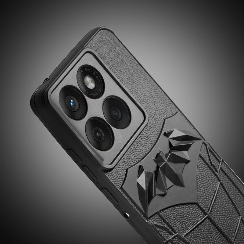 Textured Comic Hero Back Cover for Motorola Moto Edge 60 Fusion 5G , Soft Silicone Back Case with Shiny Bat Design & Raised Camera Edges