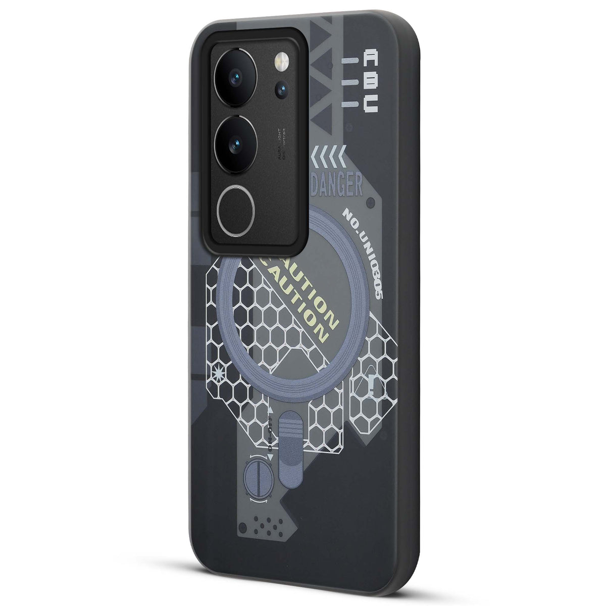 Mechanical Circuit Print Hard Back Cover For Vivo V29 5G