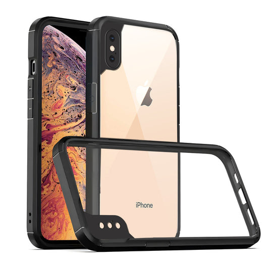 Silicone Border Transparent Back Cover for Apple iPhone XS Max