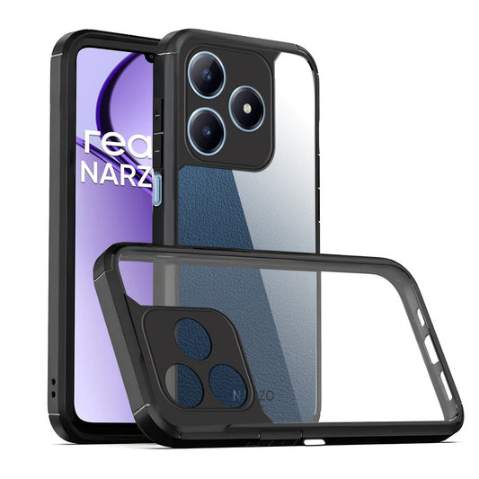 Silicone Border Transparent Back Cover for Realme Narzo N63