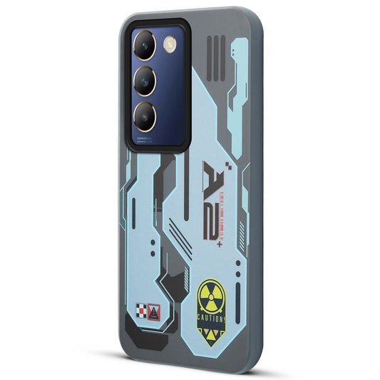 Mechanical Circuit Print Hard Back Cover For Vivo Y200e 5G