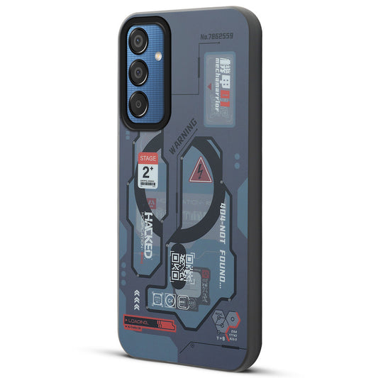 Mechanical Circuit Print Hard Back Cover For Samsung M15 5G