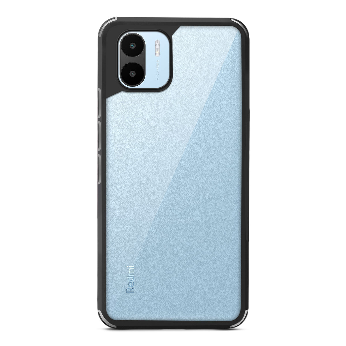 Silicone Frame Transparent Hard Back Cover for Redmi A2 2023