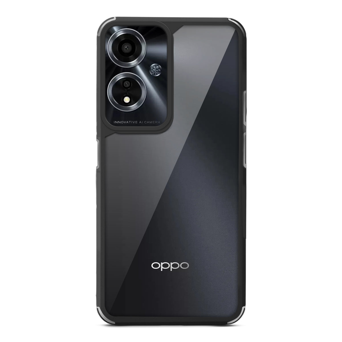Silicone Border Transparent Back Cover for Oppo A59 5G