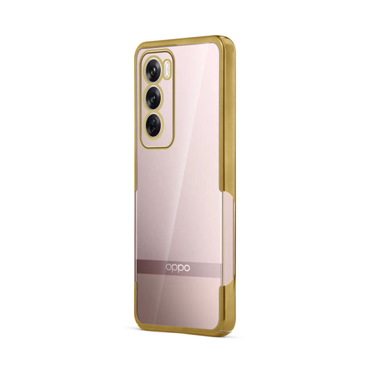 Crystal Clear Premium Shiny Edges Hard Back Case For Oppo Reno 12 5G