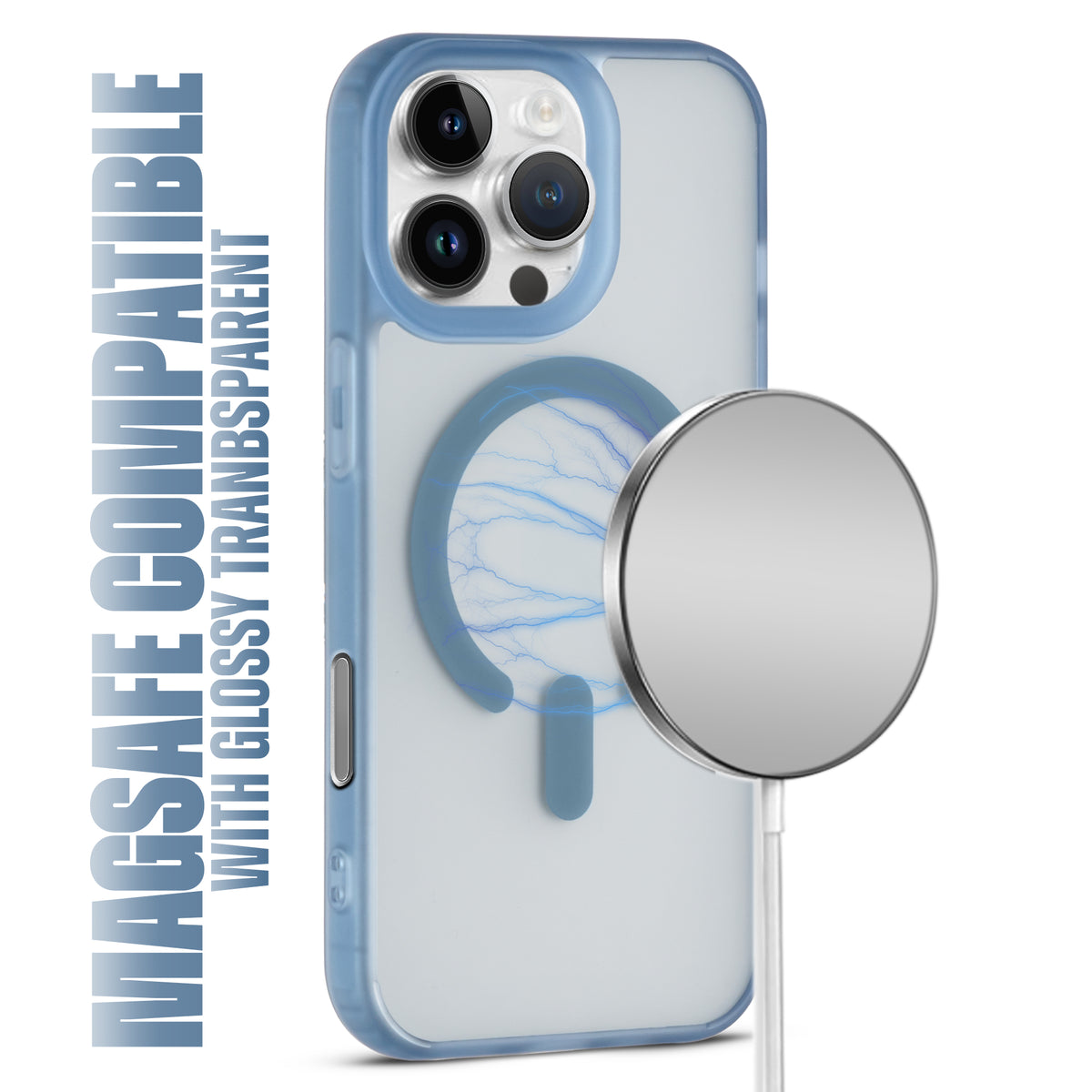Slim Matte Finish Back With Wireless Charging Support-Compatible Cover for Apple iPhone 16 Pro