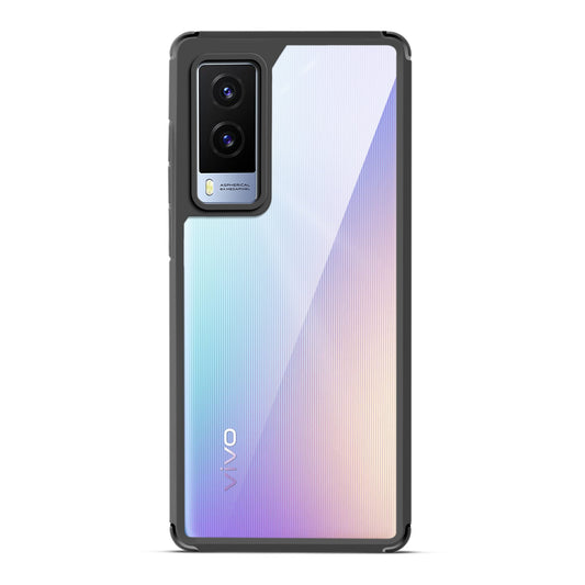 Silicone Border Transparent Back Cover for Vivo V21e 5G