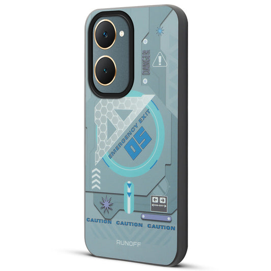 Mechanical Circuit Print Hard Back Cover For Vivo Y18e