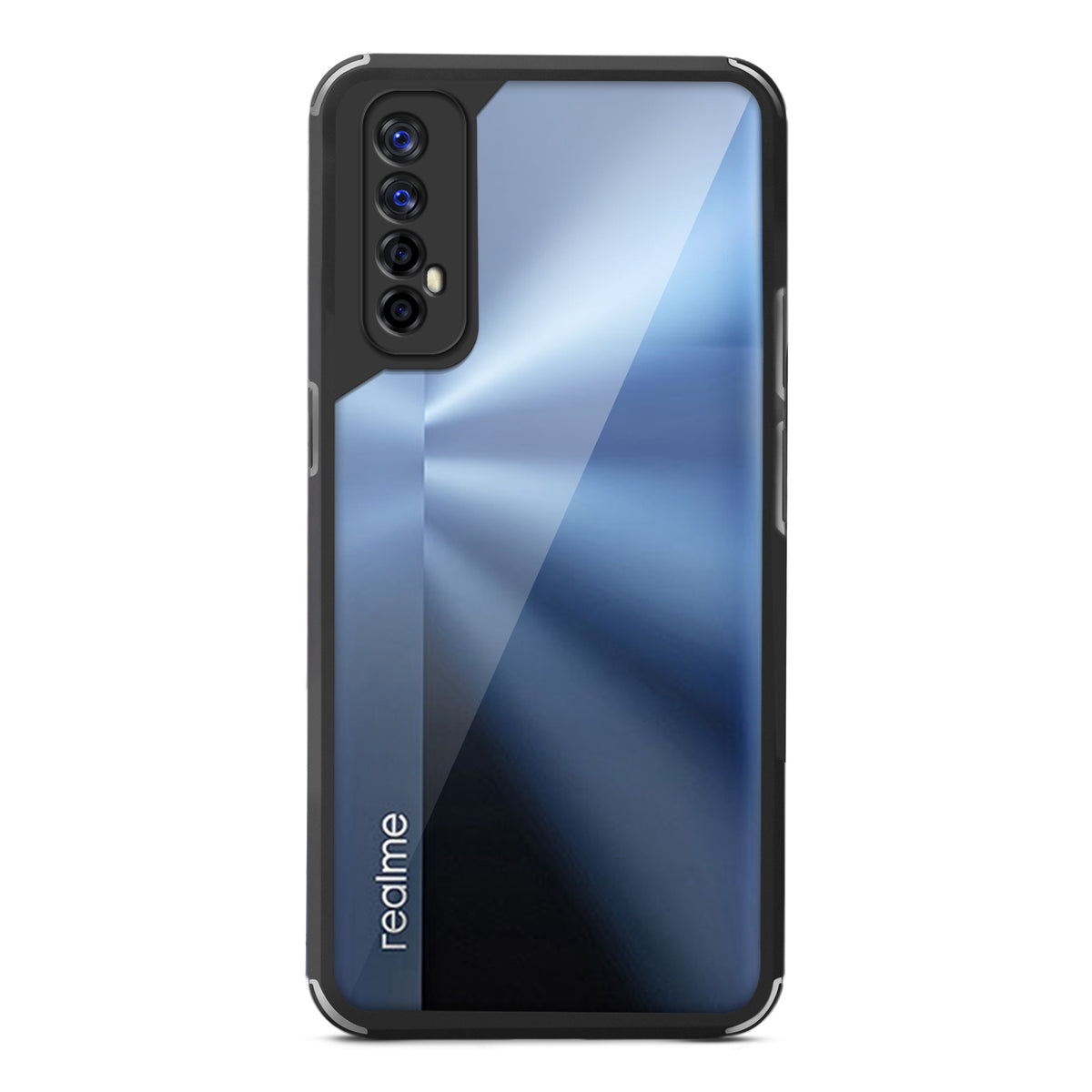 Silicone Border Transparent Back Cover for Realme 7 4G