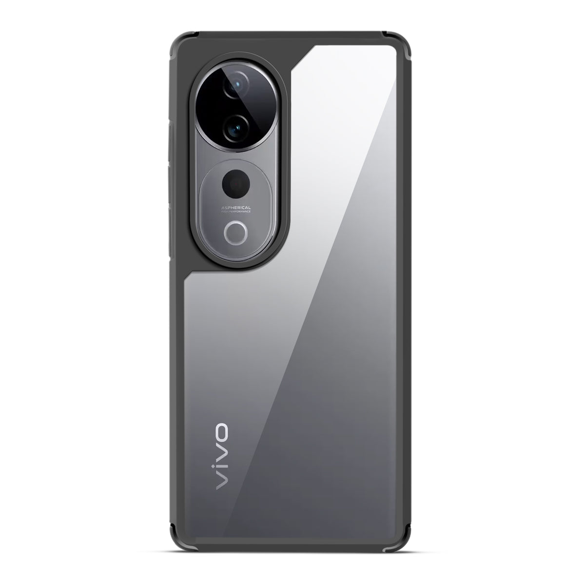 Silicone Border Transparent Back Cover for Vivo T3 Ultra 5G
