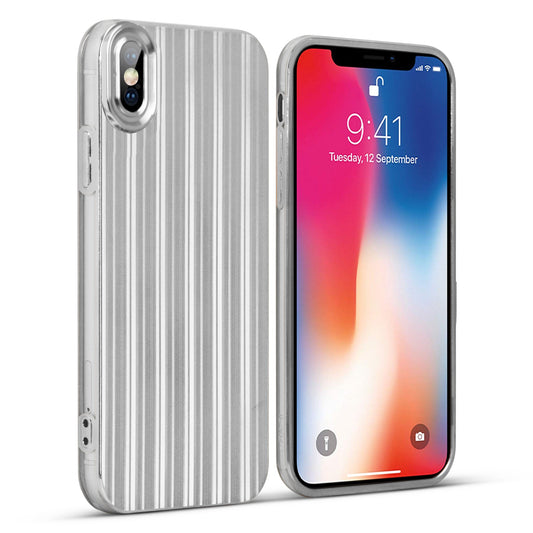 Shiny Chrome Line Back Cover for Apple iPhone Xs