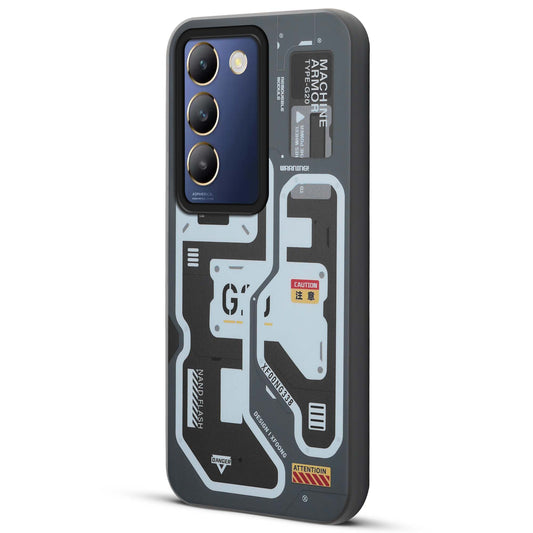 Mechanical Circuit Print Hard Back Cover For Vivo Y200e 5G