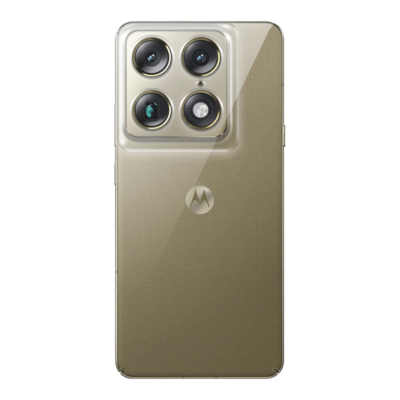 Back view of Motorola Signature showing camera module and clean rear design with protective case