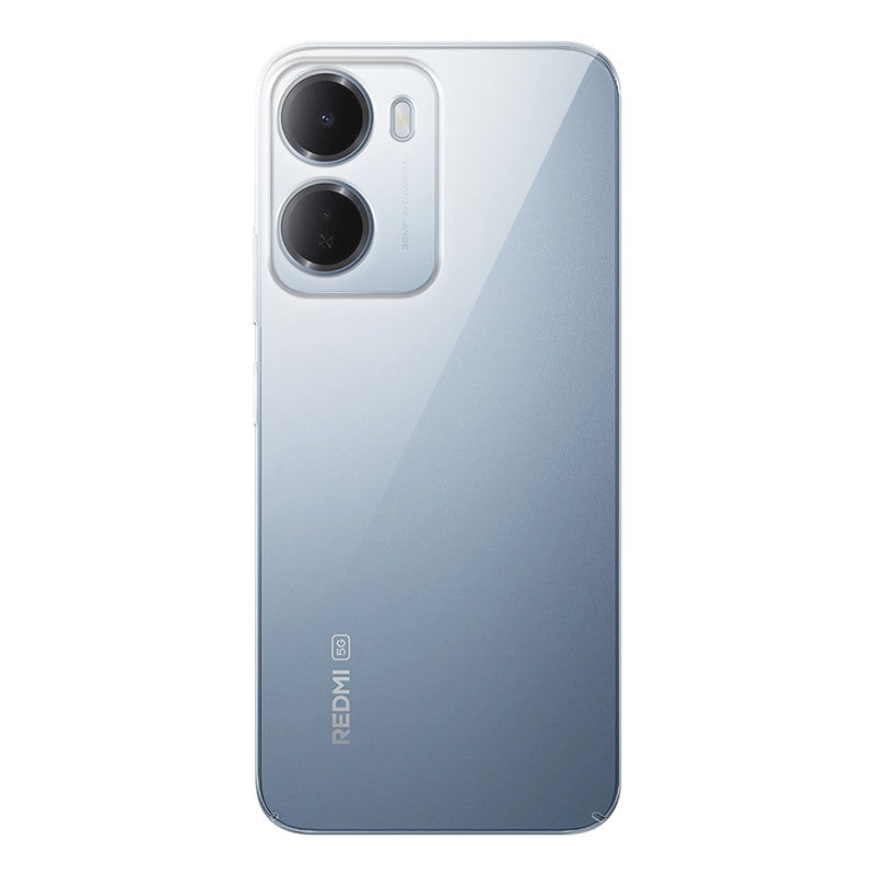 Back view of Redmi 15A 5G 5G showing camera module and clean rear design with protective case