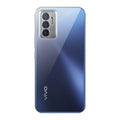 Back view of Vivo V23e 5G showing camera module and clean rear design with protective case