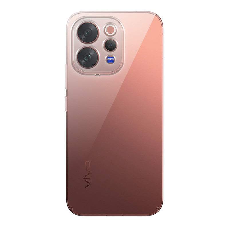 Back view of Vivo T5x 5G showing camera module and clean rear design with protective case