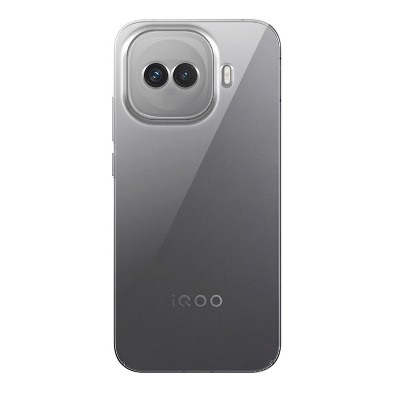Back view of iQOO 15R 5G showing camera module and clean rear design with protective case