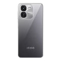 Back view of iQOO Z9x 5G showing camera module and clean rear design with protective case
