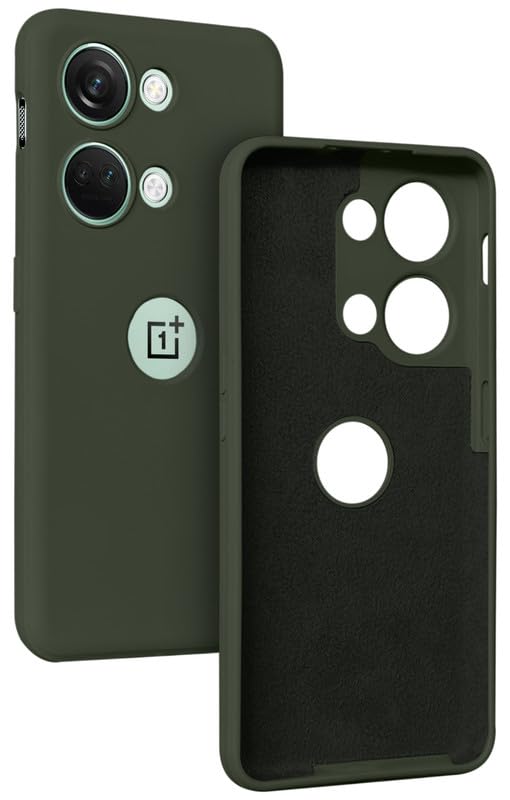 Premium Silicone Back Cover for OnePlus Nord 3 5G (Microfiber Lining | Logo Cut -Coal Black)