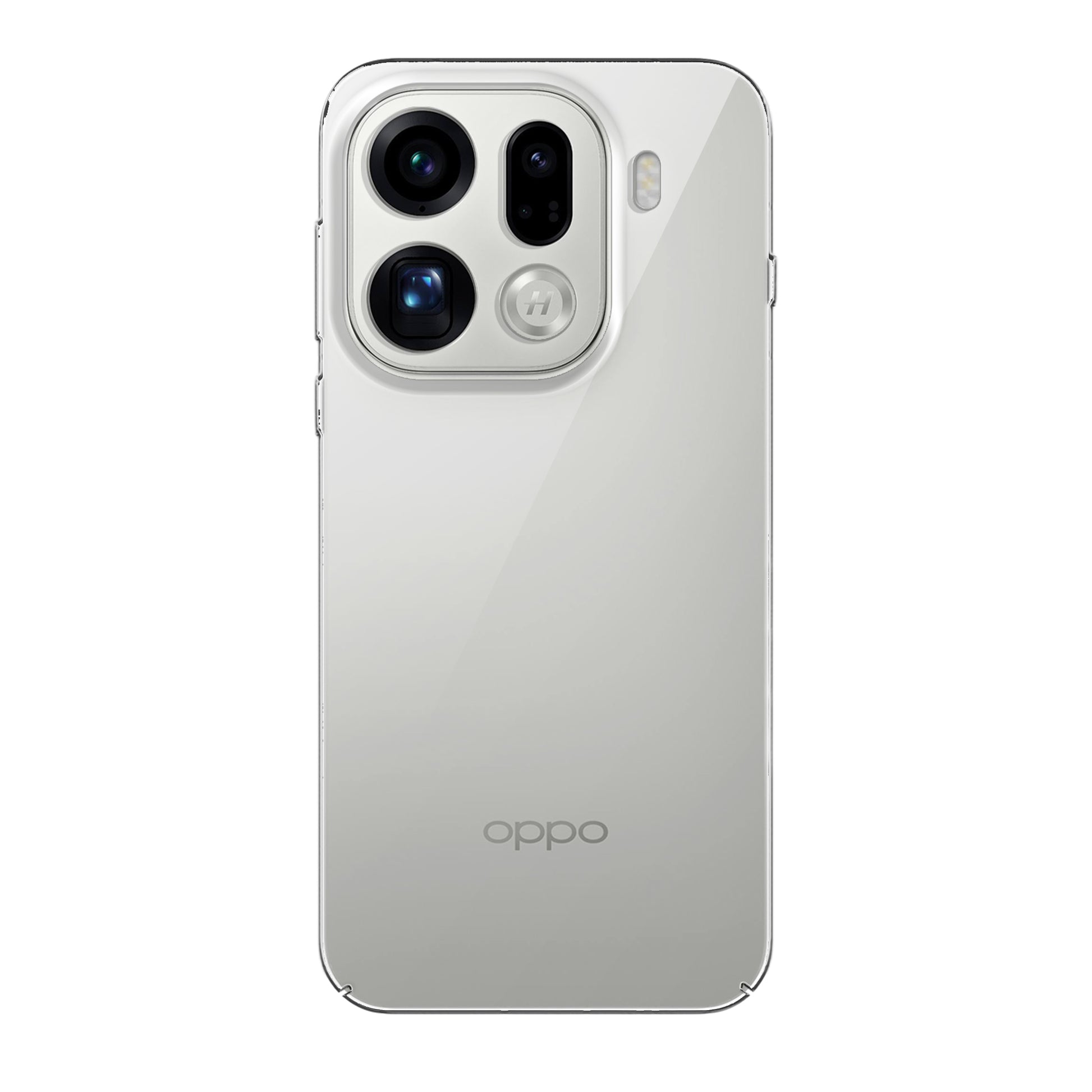 Back view of Oppo Find X9 Pro 5G showing camera module and clean rear design with protective case