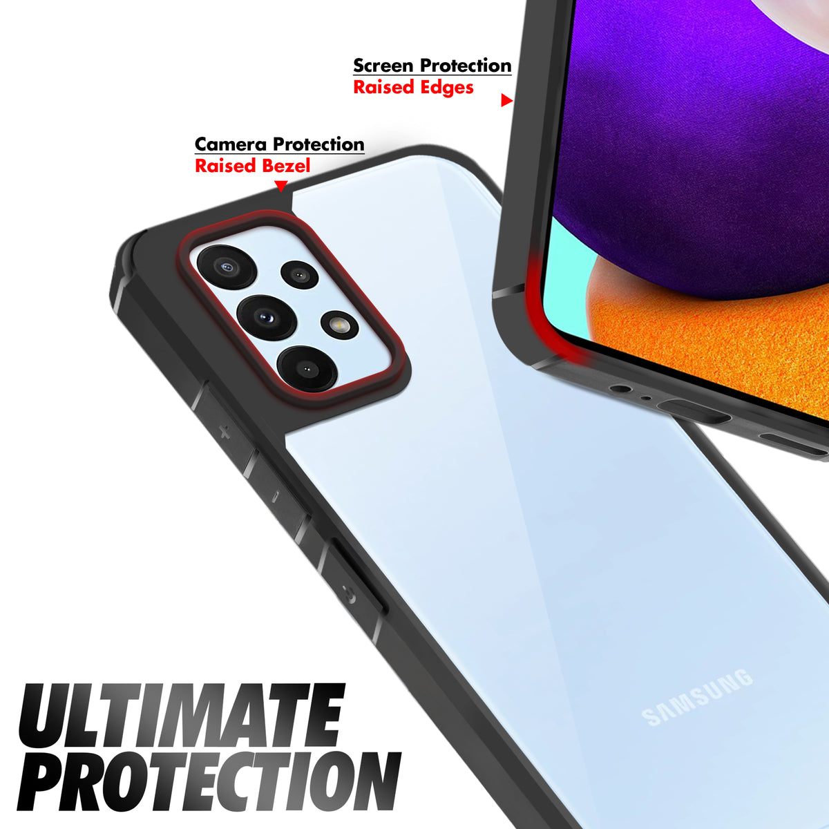 Silicone Border Transparent Back Cover for Samsung A52 4G