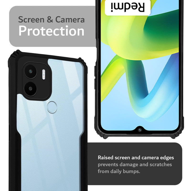 Premium Acrylic Transparent Back Cover for Redmi A1 Plus