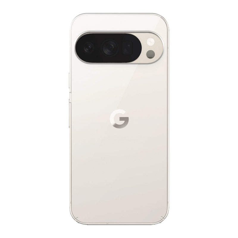 Back view of Google Pixel 10 Pro 5G showing camera module and clean rear design with protective case