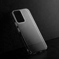 Crystal clear anti-yellow hard back case for Motorola Moto G05 placed on surface showing slim profile and precise camera cutouts