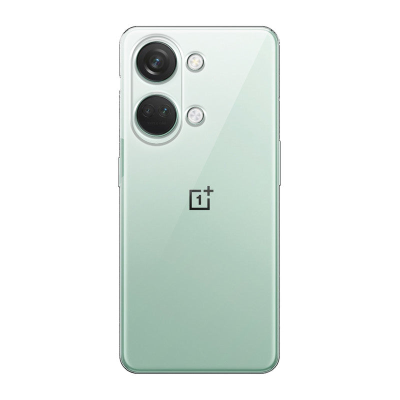 Back view of OnePlus Nord 3 5G showing camera module and clean rear design with protective case