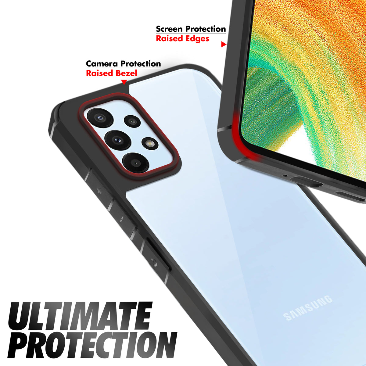 Silicone Border Transparent Back Cover for Samsung A33 5G
