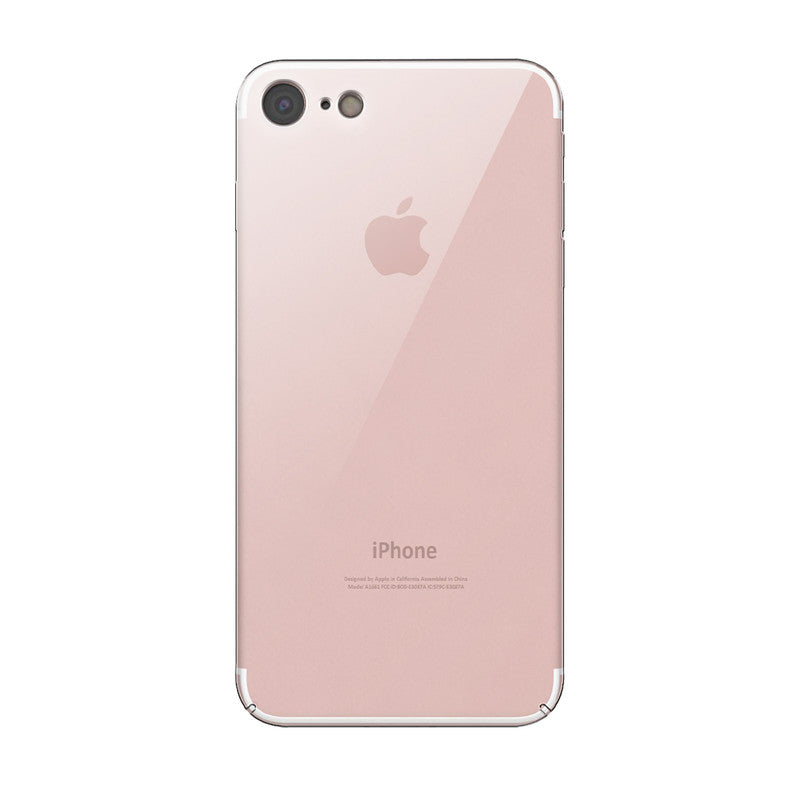 Back view of Apple iPhone 8 showing camera module and clean rear design with protective case