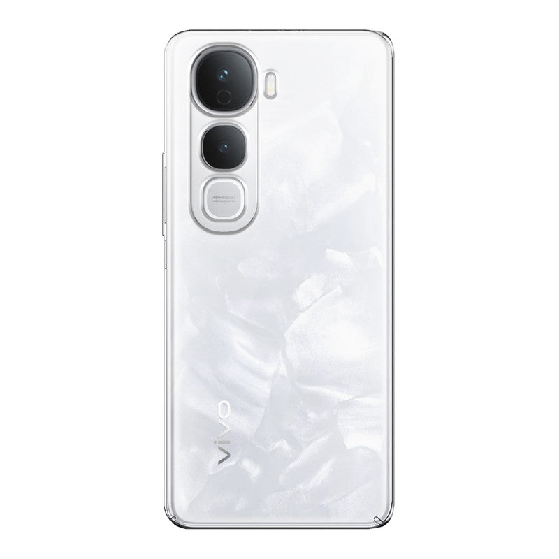 Back view of Vivo Y400 5G showing camera module and clean rear design with protective case
