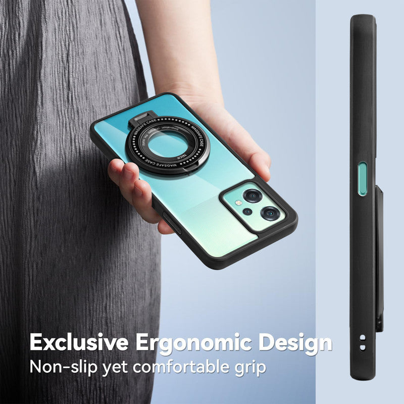 Soft Frame Clear Case Ring Holder Kickstand For OnePlus Nord CE 2 Lite 5G