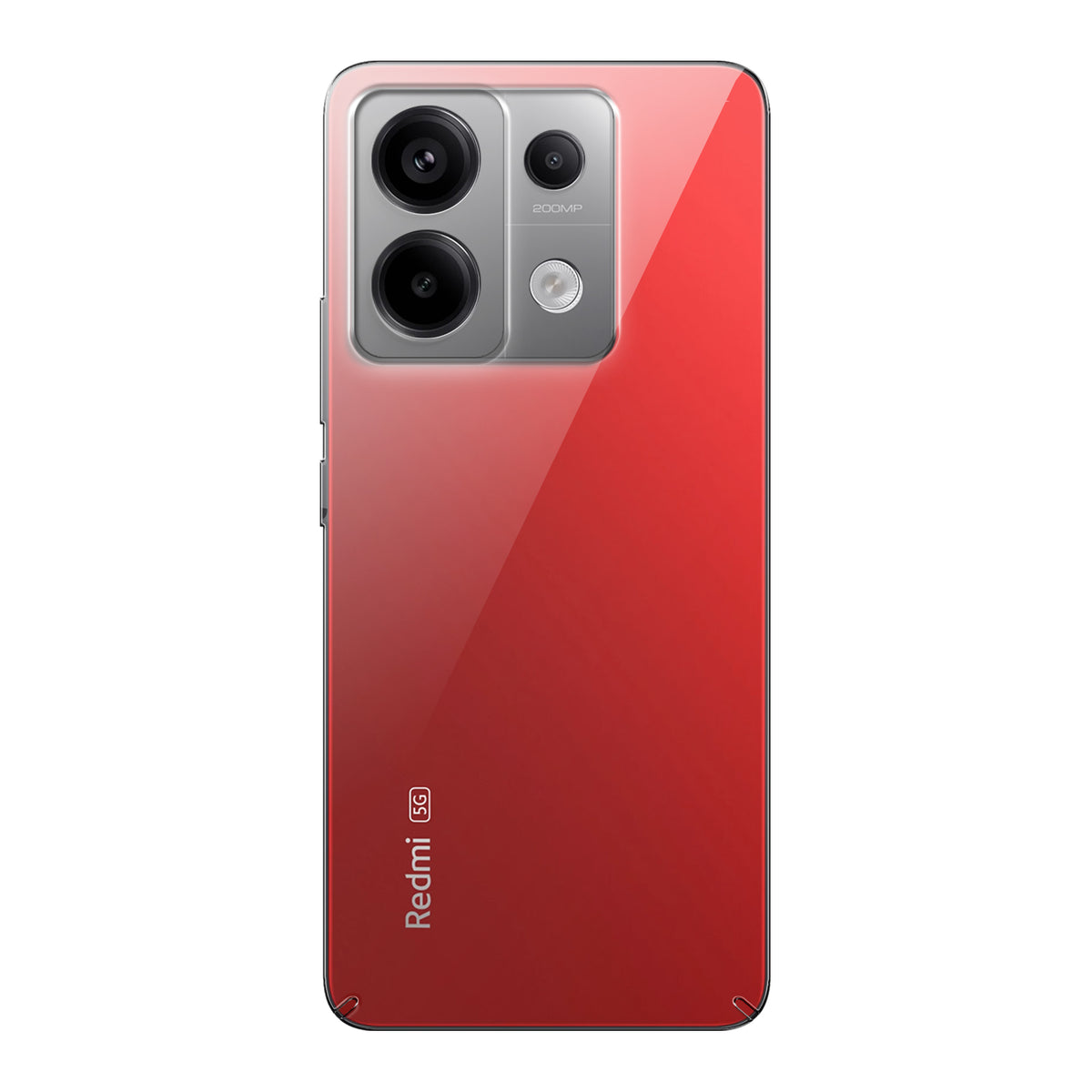 Back view of Redmi Note 13 Pro 5G showing camera module and clean rear design with protective case