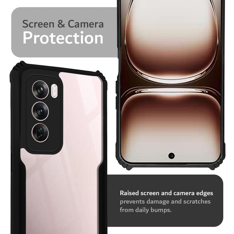 Premium Acrylic Transparent Back Cover for Oppo Reno 12 Pro 5G