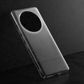 Crystal clear anti-yellow hard back case for Realme P3 Pro 5G placed on surface showing slim profile and precise camera cutouts
