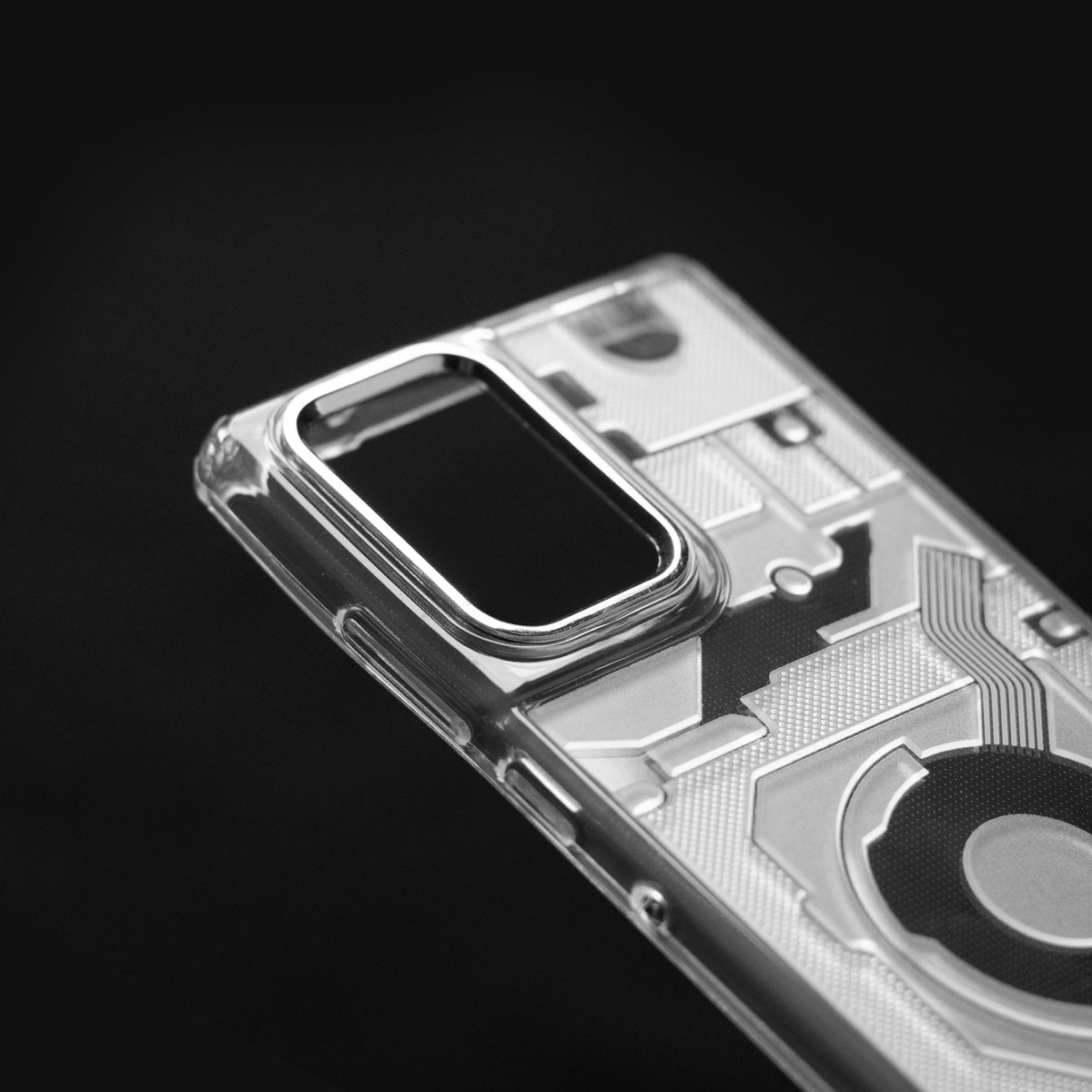 Soft Transparent Frosted Matte Silicone TPU With Silver Ring Camera Protection Back Cover for Motorola Edge 50 Fusion