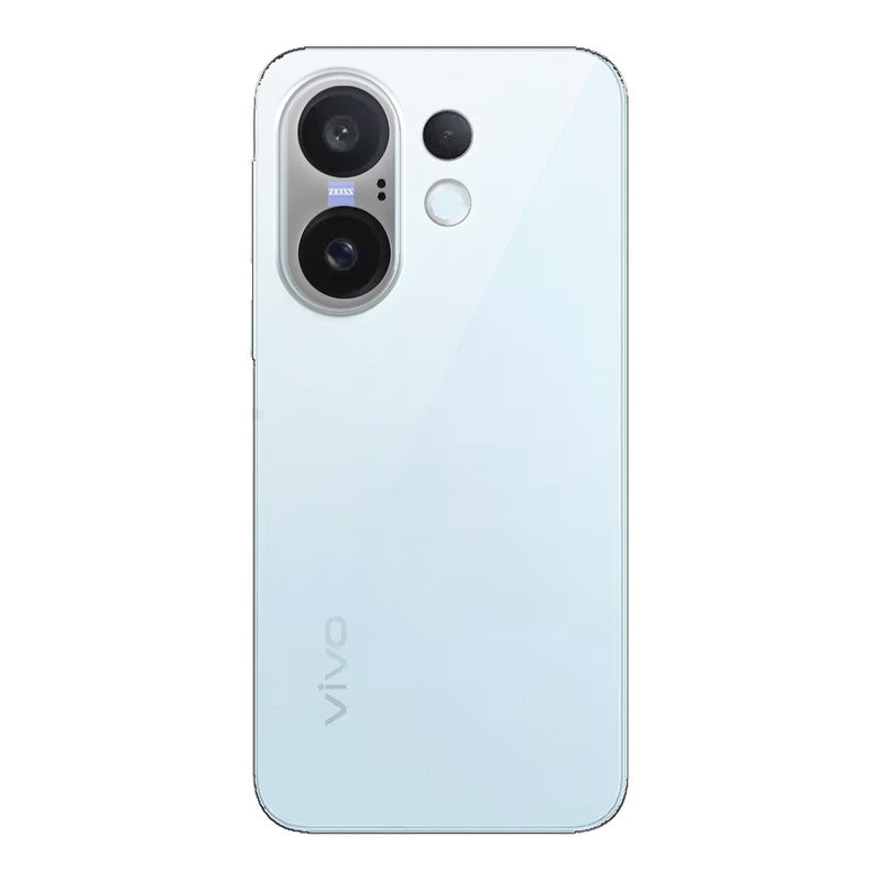 Back view of Vivo X200 FE 5G showing camera module and clean rear design with protective case